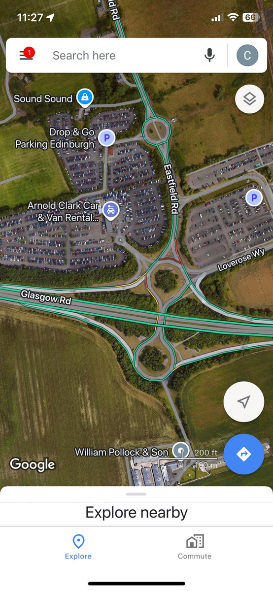 clarabelle1981's tweet photo. @EDI_Airport @Edinburgh_CC Please can you look at the roads leaving the airport. The roundabout at the top road desperately needs road markings. it's absolute carnage if busy. Someone is going to have an accident as there are no clear directions 😓 thank you https://t.co/RKnSj097cT
