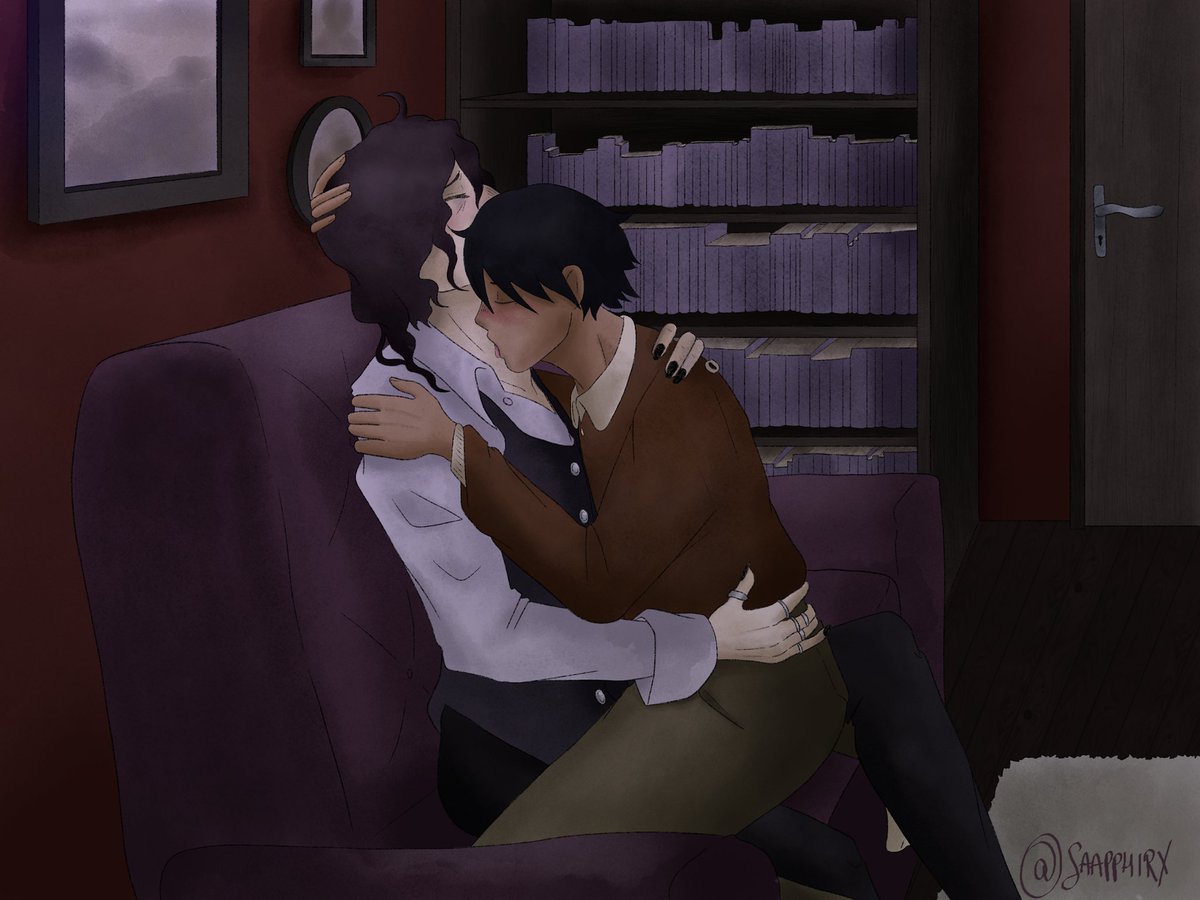 HII!!!
Here's my piece for <a href="/bungomegaverse/">bsd a/b/o bang</a>!
Art for the fic by <a href="/borderlinepoe/">allen 🐾 prime omega of bsdtwt</a> <3
#ranpoe #BSD archiveofourown.org/works/69144291…