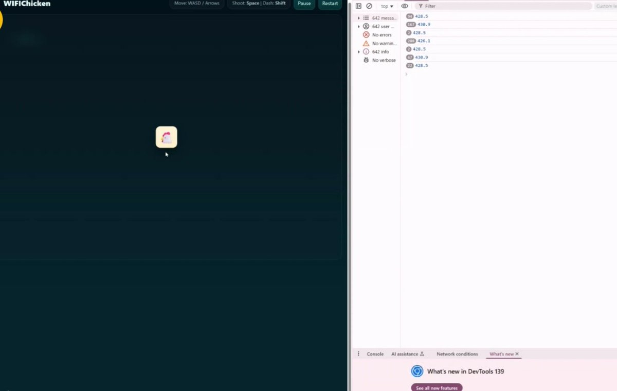 N_Yaghoubi's tweet image. Big step forward: built the movePlayer #function and combined it with some #Math to finally move the chicken! Now it responds to arrow keys— WiFiChicken is alive🐔
@E_Ehrari 
@f_forough 
@CodeToInspire 
#gamedevelopment 
#Frontend #WebDev
#CodeNewbie #AfghanGirlsCode #javascript