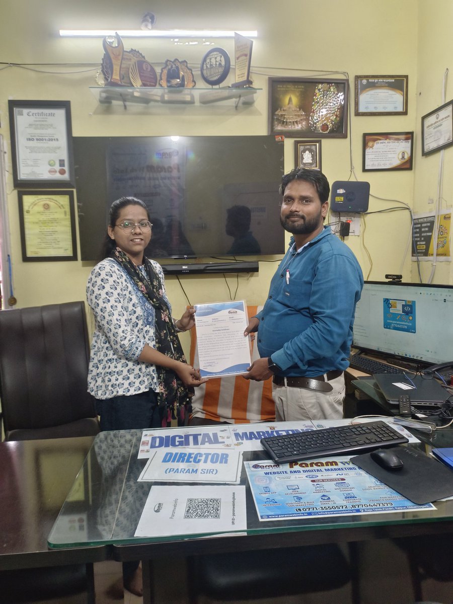 Paramwebinfo20's tweet image. Pythons Internship certification provided by Paramwebinfo director Param sir

#pythonprogramming
#pythononline
#pythontraining
#raipurdiaries
#raipurian
#pythoninternship