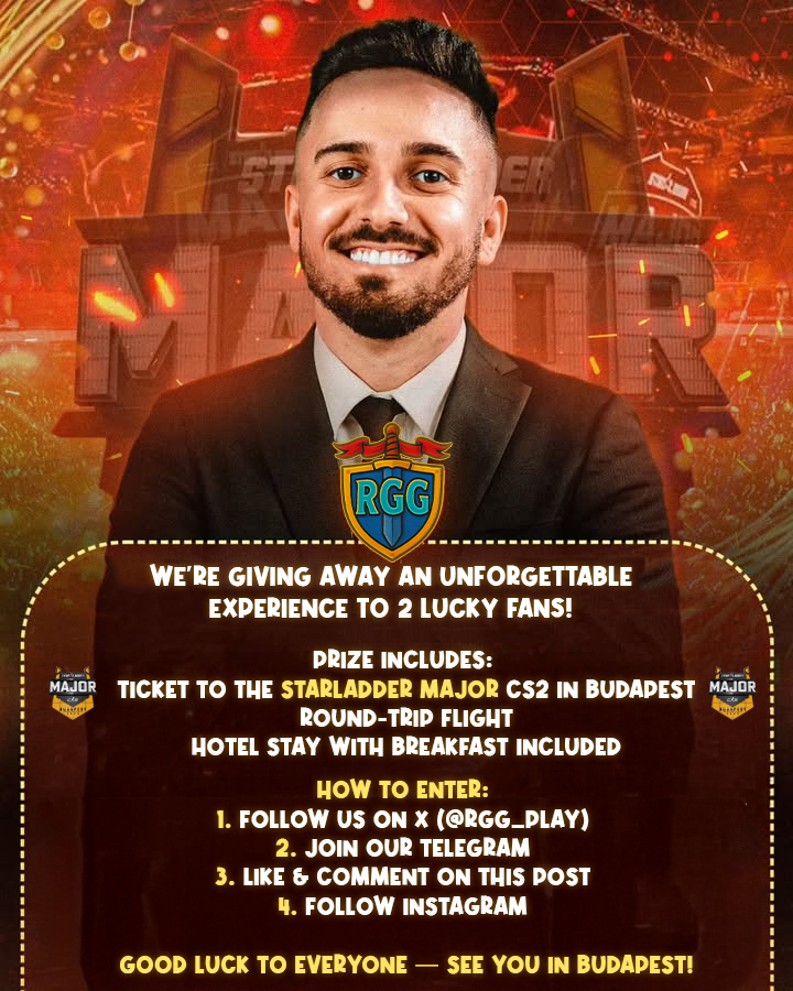 ✨ $RGG is giving 2 lucky fans the chance to win an unforgettable experience!

👉 Join now through the link below:
gleam.io/xG8xG/rgg-buda…

#giveaway #Solana $SOL #rggplay #airdrop #gaming #gamers #starladder #major #cs2
