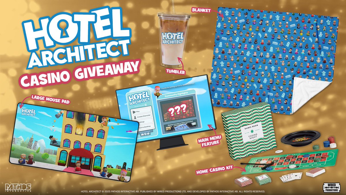 To celebrate the Las Vegas Update for Hotel Architect, we're giving away a casino bundle including Hotel Architect goodies!*

😎 Follow us and <a href="/_HotelArchitect/">Hotel Architect</a>!
💖 Like &amp; RT this post!
👀 Show us your best casino hotel build below!

*open worldwide!