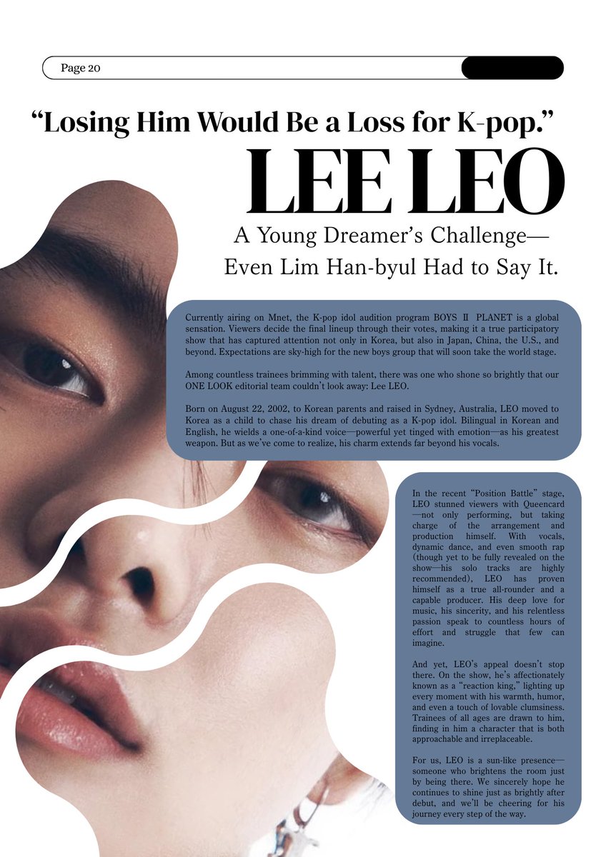 On Sale Now .｡.: #LEO from BOYS Ⅱ PLANET is on this month's ONE
