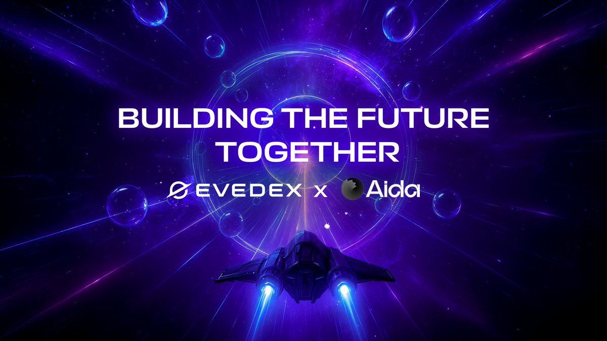 EVEDEX's tweet photo. 🤝 On the radar: new partnership!
EVEDEX partners with @aidappcom, an AI-powered, chain-abstracted trading platform, to bring CEX-level simplicity into DeFi and push hybrid trading forward.
Token listings, integrations & co-marketing, with further initiatives to follow. 🦄 https://t.co/ViKlebfBx8