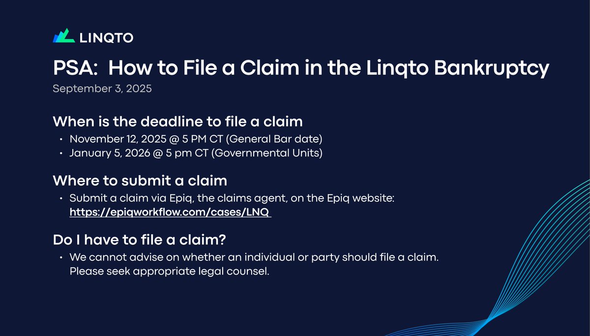 PSA: How to File a Claim in the Linqto Bankruptcy September 3, 2025 When is  the