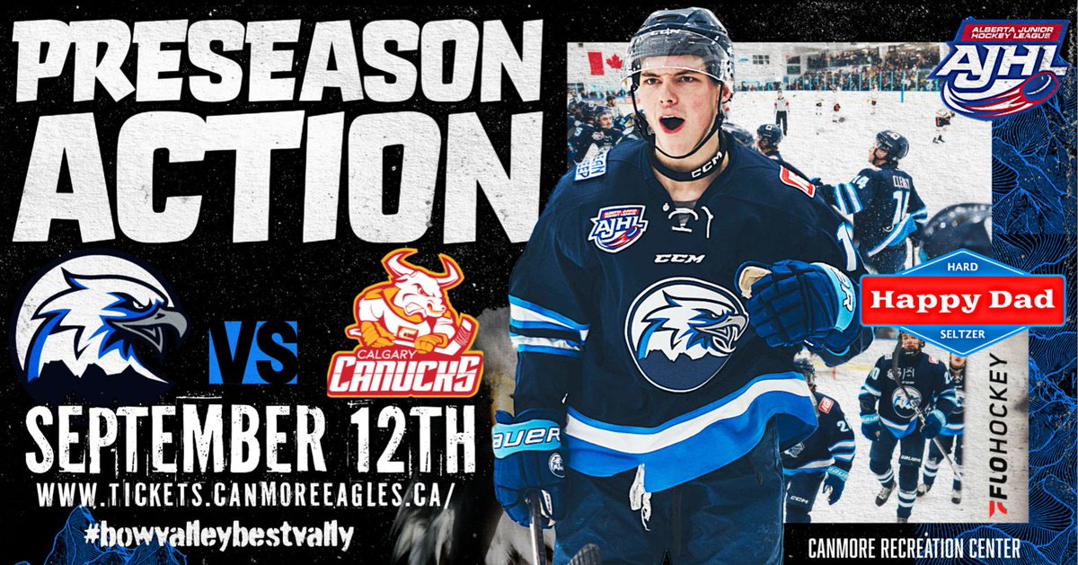 With main camp opening Monday, we thought we’d let you know…

⚡ The Nest comes alive September 12th! Your Canmore Eagles battle the Calgary Canucks in a preseason matchup. New faces, big expectations — it all starts here. 

Get ready, Bow Valley… hockey is back! 🔥🦅