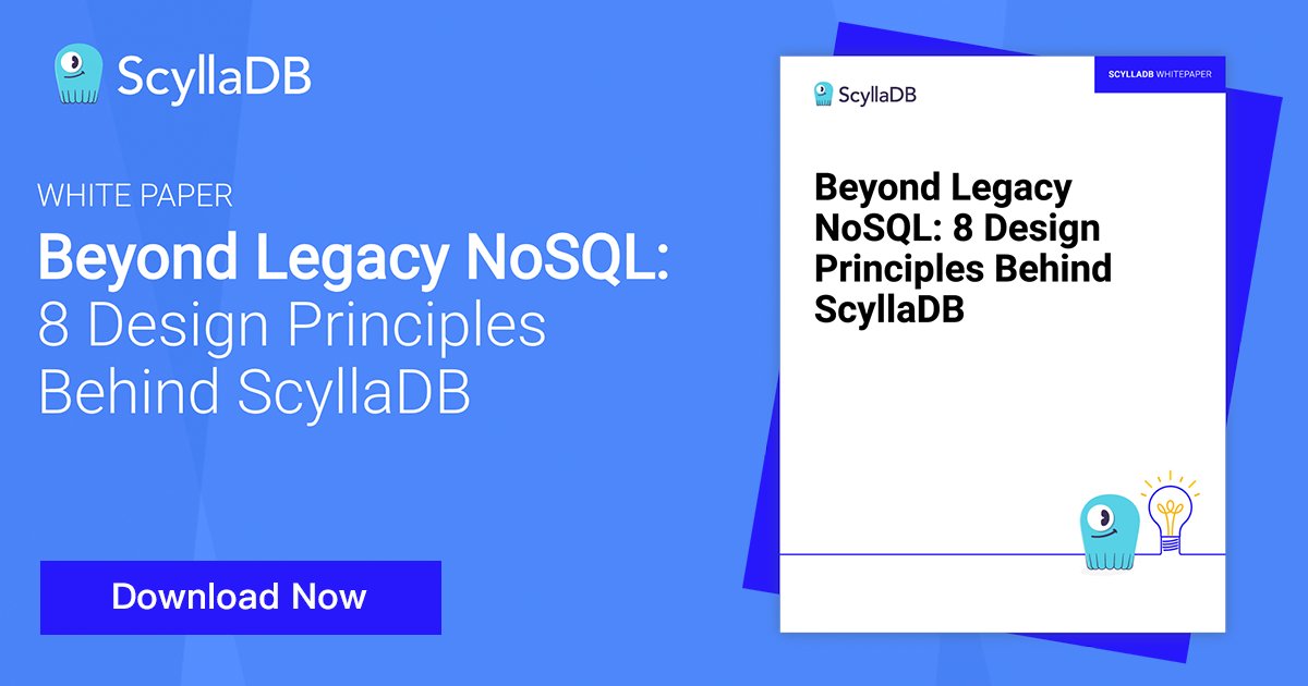 InfoQ's tweet image. Beyond Legacy #NoSQL: 8 Design Principles Behind ScyllaDB. Learn how its modern architecture powers scale and performance for leaders like Disney+, Discord, and Starbucks—using fewer nodes, more powerful servers, and lower latency. bit.ly/3JRLD09  sponsored by @ScyllaDB