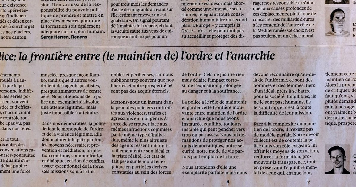 Dans un article d’opinion plein de bon sens paru aujourd’hui dans le 24 heures, le vice-président des Les Jeunes du Centre Vaud et membre de notre comité, Charly Hayoz, s’exprime sur les récents événements qui ont fait l’actualité lausannoise.