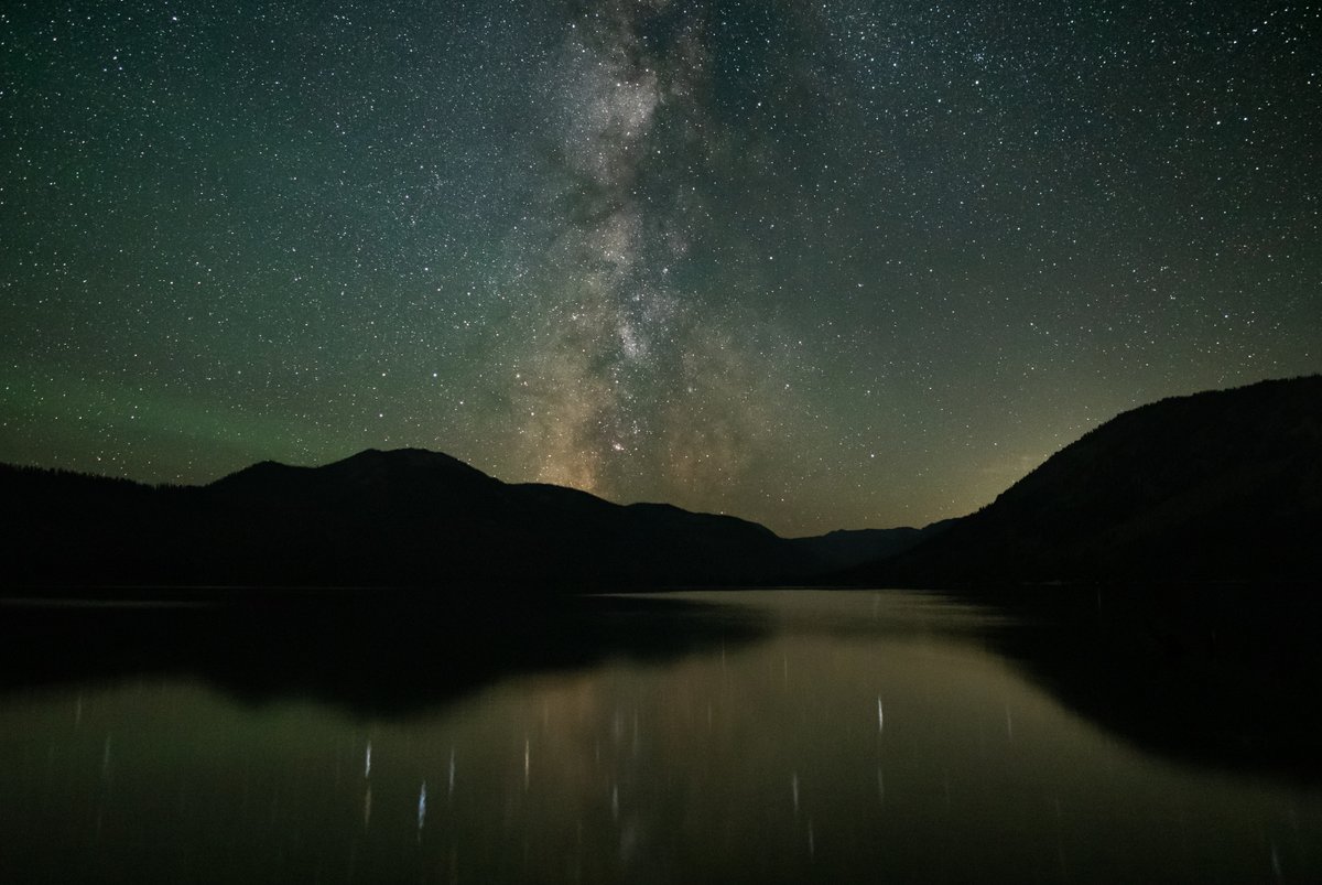 NASA Solar System (@nasasolarsystem) on Twitter photo The core of the Milky Way galaxy, and green airglow in Earth's atmosphere, as seen on Aug. 23 from <a href="/Space_Station/">International Space Station</a> and from the ground at Alturas Lake in Idaho. go.nasa.gov/4hF6Y8g The core of the Milky Way galaxy, and green airglow in Earth's atmosphere, as seen on Aug. 23 from <a href="/Space_Station/">International Space Station</a> and from the ground at Alturas Lake in Idaho. go.nasa.gov/4hF6Y8g