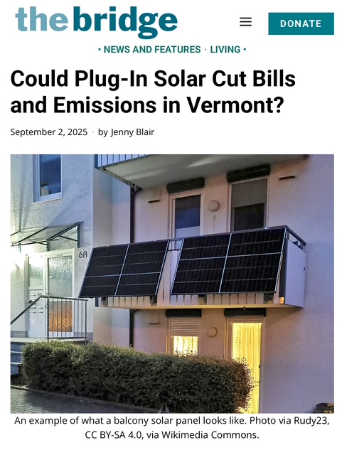 “It does seem like portable solar has a lot of potential for Vermonters, especially for equity purposes, especially for renters, to have access to solar to potentially lower their bills.” - Anne Watson, VT State Senator. ☀️ Read full article: Brightsaver.org/press