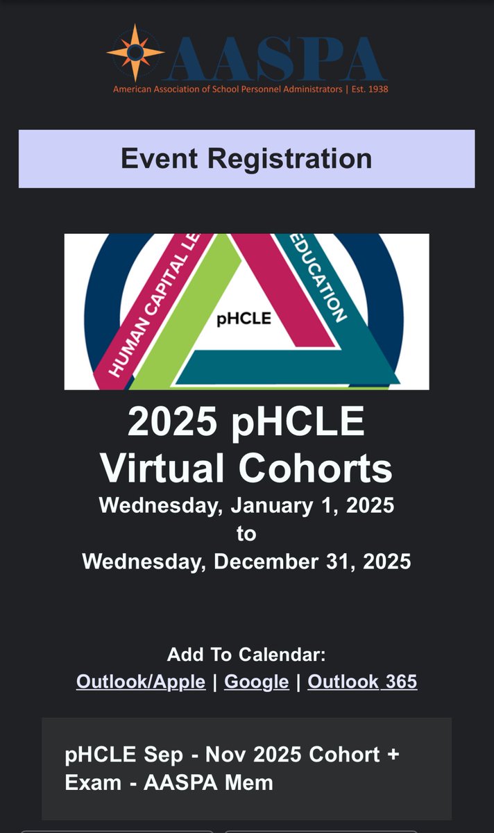 Did a thing today. Finally made the decision and went for it 
 to better myself and start a new journey for my career! Register for the Professional Human Capital Leaders in Education certificate (pHCLE) to start my journey into Human Resources and talent aqusition.