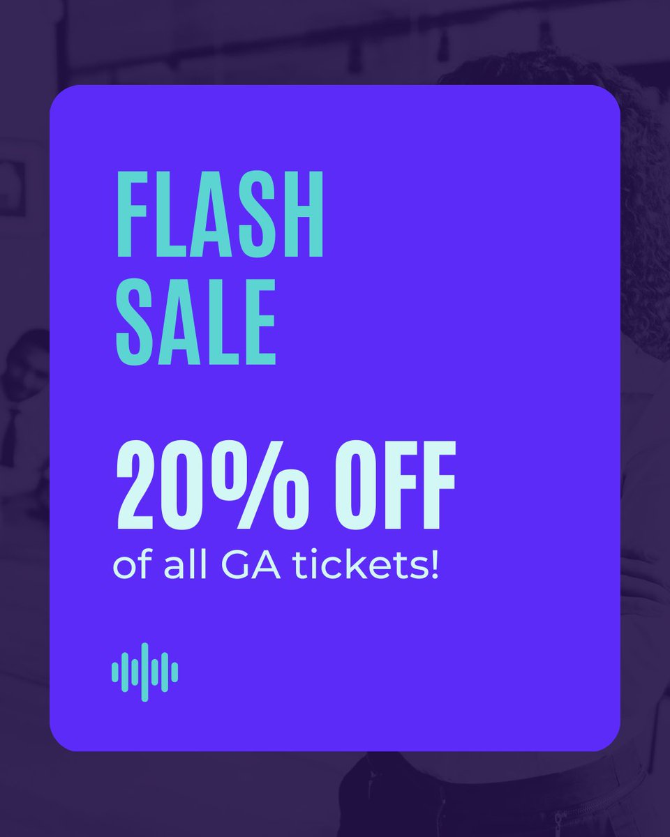 AdvisoryAmp's tweet image. Our Flash Sale is here!
For a limited time, get 20% off all General Admission tickets to the Advisory Amplified Tour.
Sale runs from now to Sept 10— grab your tickets before the offer ends.
Use code “ADVISORY”
advisoryamplified.com
#AdvisoryAmplified #FirmGrowth