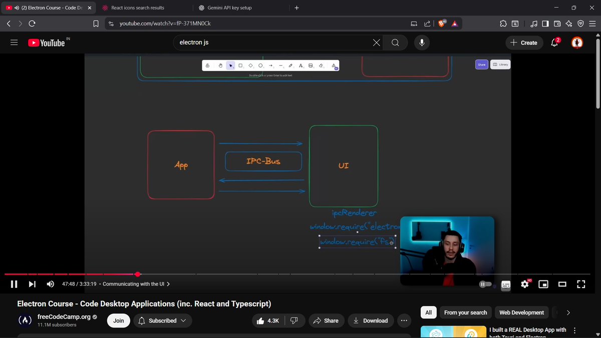 rohit_dubey_07's tweet image. Day-06 of  working on building a code-editor using electron js framework.

#buildinpublic #electronjs