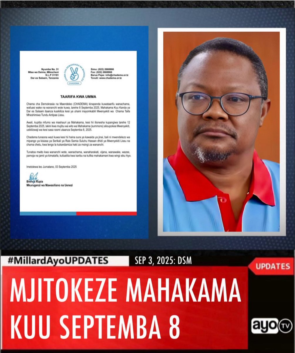#FreeTunduLissu