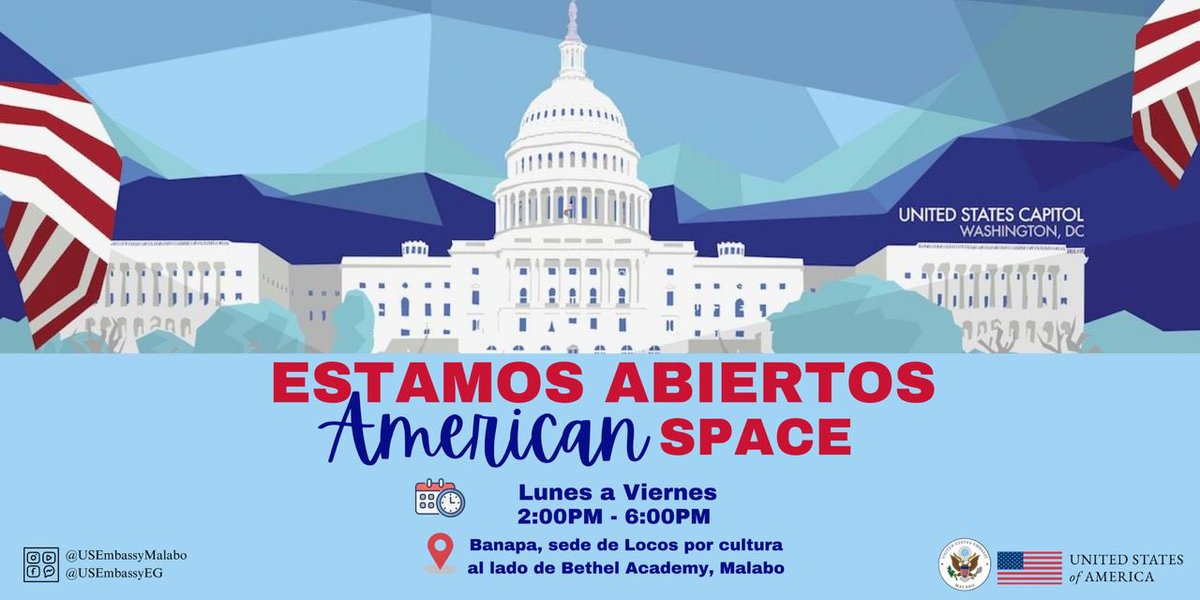 Caption:

La Embajada de EEUU anuncia la RE-APERTURA del ESPACIO AMERICANO! 
Ya puedes retomar todas las actividades disponibles, club de inglés, clases de robótica, charlas de emprendimiento, acceso a recursos educativos e investigación, consultas a EducationUSA, y mucho más !