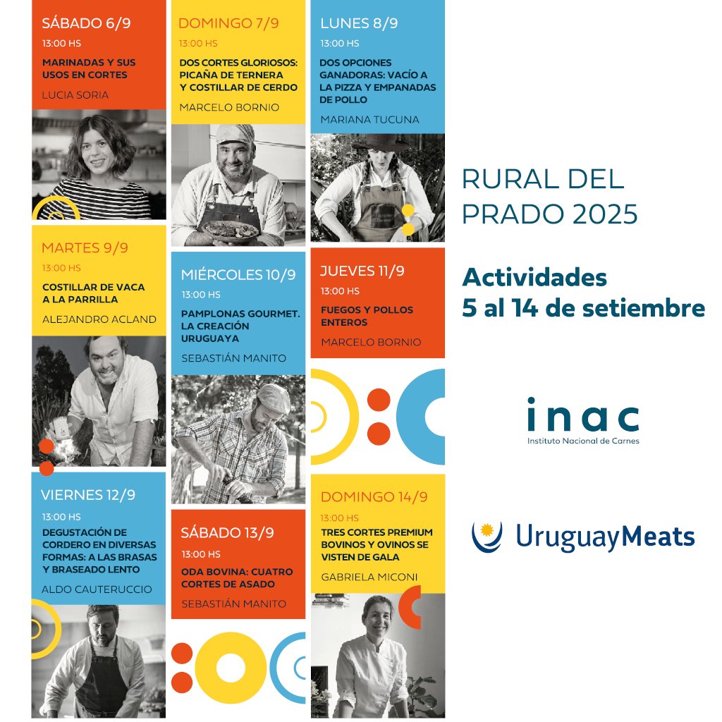 Estamos a pocos días del inicio de Rural del Prado. Te esperamos en el Stand de INAC frente al ruedo, para vivir una experiencia única que nos unirá con el campo, su producción y nuestra gastronomía. Nuestra agenda: inac.uy/innovaportal/v…