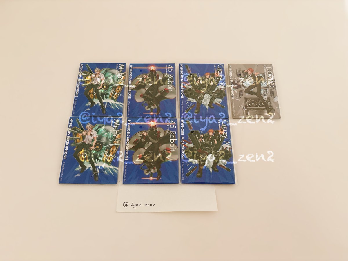 【譲渡】ヒプノシスマイク スクエア缶バッジ ヒプマイ 缶バ

【譲】左馬刻 銃兎 理鶯 独歩

【求】定価＋送料