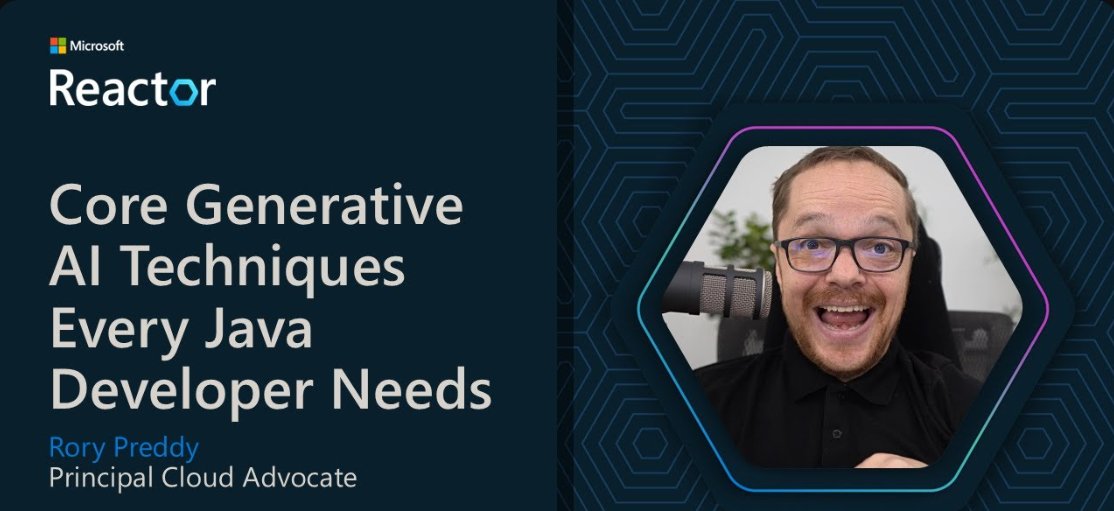 rorypreddy's tweet image. 📢Starting in 40 Minutes - "Core Generative Techniques every Developer needs":
You'll Learn:
1️⃣Streaming completions and conversation management
2️⃣Function calling with JSON schemas
3️⃣RAG pattern for document Q&A
4️⃣Content filtering and safety handling
Watch live…