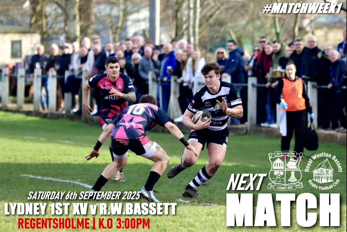 lydney_rfc's tweet image. This weekend at Lydney RFC.

Saturday 6th September 
Lydney 1st XV v R.W.Bassett 
Regentsholme | K.O 3pm 

Coney Hill 1st XV v Lydney United 
Metz Way, Coney Hill | K.O 3pm 

#Driveonlyd #TheBledisloeClub #TheSevernsiders