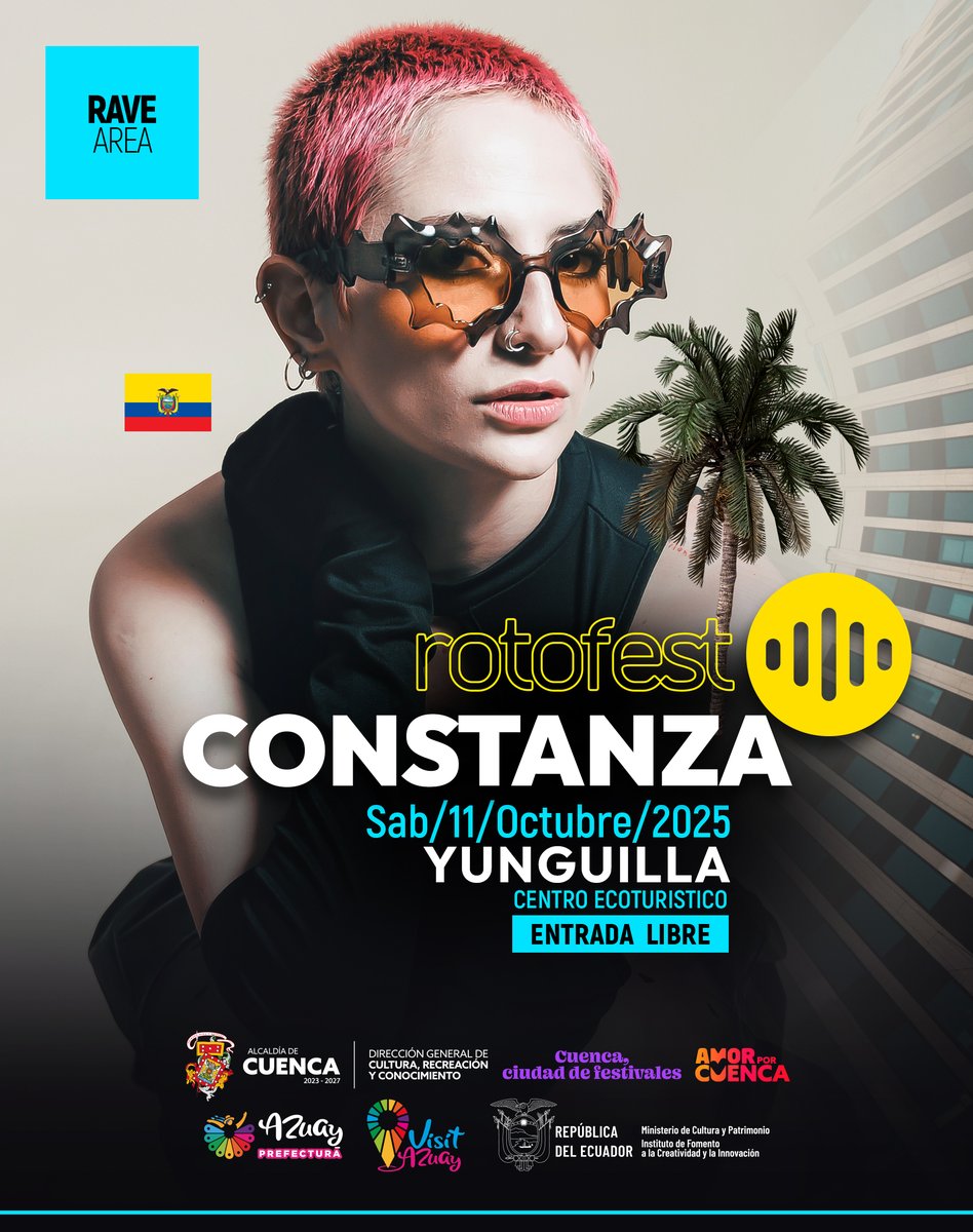 ✨ CONSTANZA 🇪🇨 en el RAVE AREA de #Rotofest2025
Una de las DJs cuencanas más relevantes de los últimos años.
Energía, autenticidad y sets que elevan la fiesta 🚀🎶
📍 Sáb 11 OCT · Yunguilla
🎟 Entrada libre
#RaveArea #TechnoEnEcuador #Rotofest2025