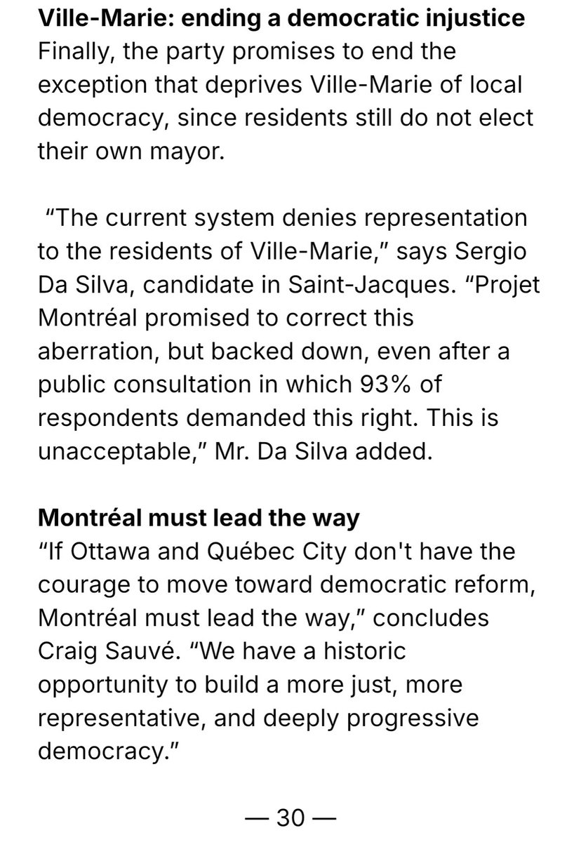 CraigSauve's tweet photo. PRESS RELEASE - @transitionmtl unveils its third campaign pillar: Major Democratic Reform.

🗳️ Electoral reform in Montreal
⛓️‍💥 Ville-Marie: Ending an undemocratic injustice
✋🏾✋🏼 A free vote for our elected officials

#polmtl https://t.co/q70arRqsCo