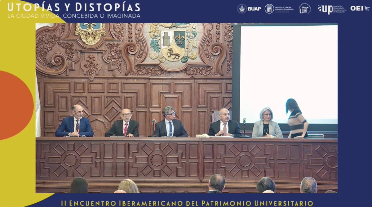 🗣 La Mtra. <a href="/PAldanaOEI/">Patricia Aldana Maldonado</a> participa en la inauguración del II Encuentro Iberoamericano del Patrimonio Universitario. "Utopías y distopías. La ciudad vivida, concebida o imaginada".

Un espacio de reflexión sobre la importancia de la protección y conservación del patrimonio