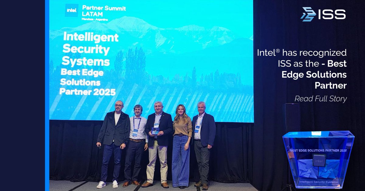Isscctv's tweet image. Big news from ISS!
We’re proud to share that Intel has recognized Intelligent Security Systems (ISS) as the “Best Edge Solutions Partner” during the Intel LATAM Partner Summit in Mendoza, Argentina.
👉 Read the full story here: issivs.com/iss-receives-b… 
#IntelPartner