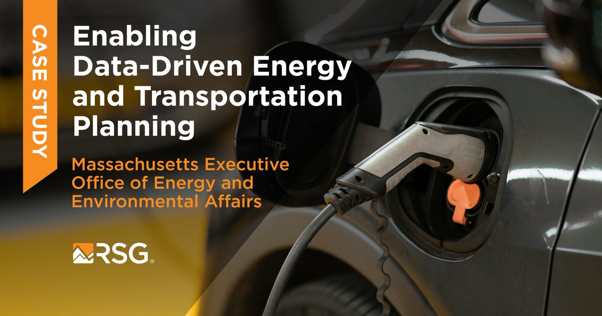 ICYMI: RSG contributed modeling + spatial analysis to MA’s #transportation &amp; #energyplanning future. The EVICC Second Assessment outlines how the state can scale #EVcharging based on land use, housing density, &amp; vehicle class. Learn more: rsginc.com/case-study/ene… #MobilityData