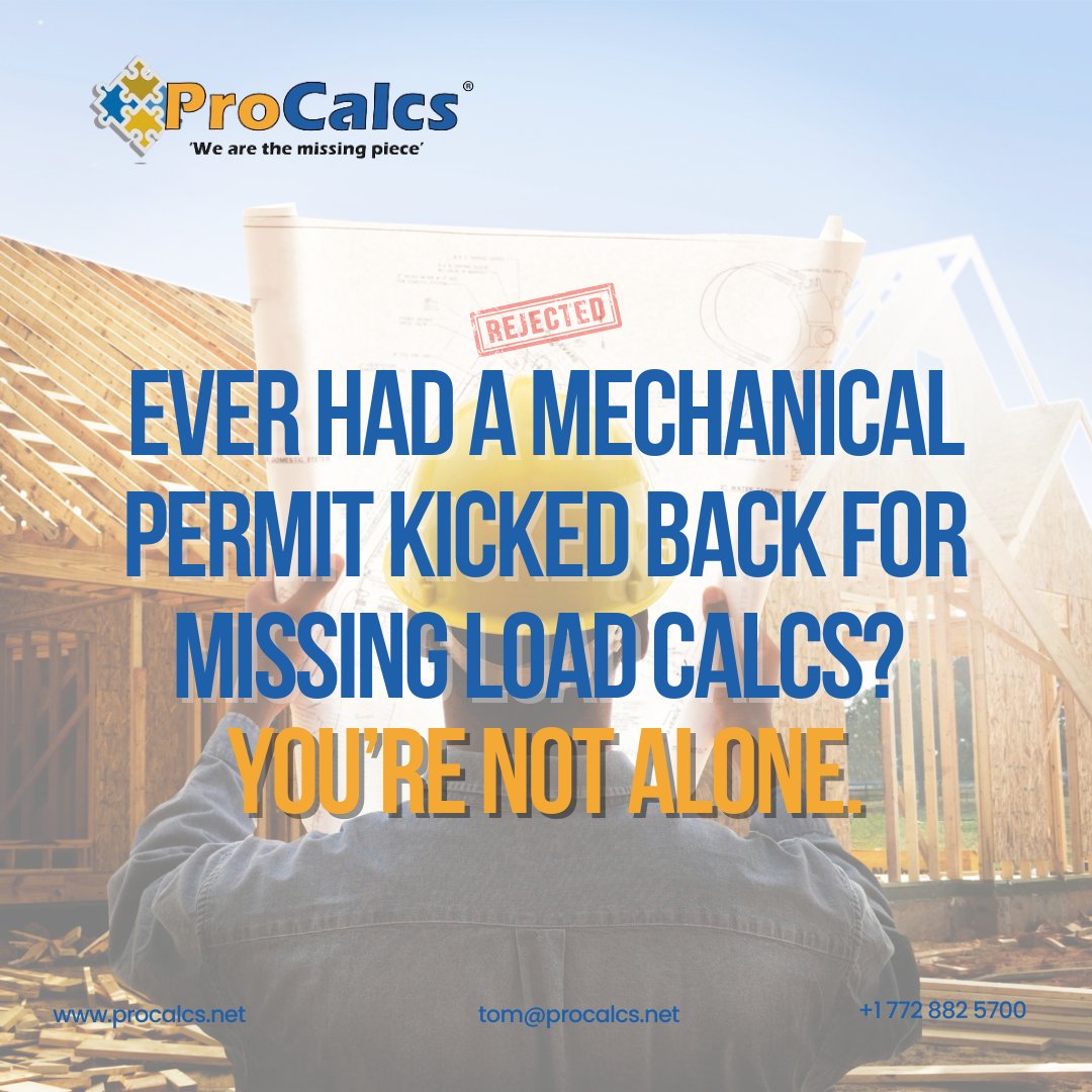 procalcs's tweet image. Failed permits aren’t bad luck. They’re bad math.
Every time a mechanical permit gets kicked back, it means lost time, wasted money, and frustrated clients.
Want to see what our reports look like? Drop SAMPLE in the comments and we’ll send them to you.
#HVACDesign #ProCalcs