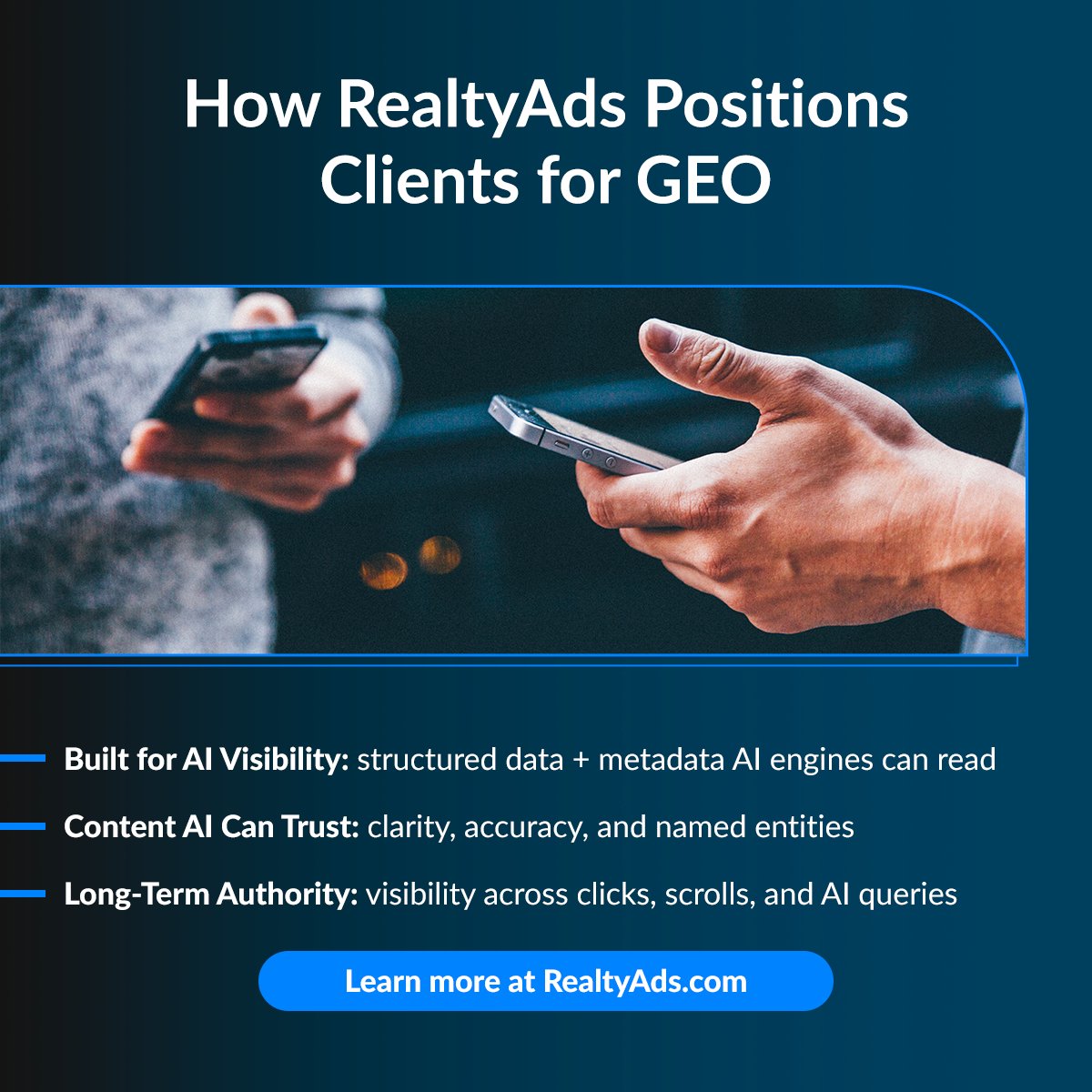 realty_ads's tweet photo. Is your digital strategy ready for the AI search era?
GEO is the next frontier for getting discovered in a zero-click world—and CRE can’t afford to ignore it.
Want to learn more? Click the link to read the full article: https://t.co/0wwEz3yvWM
#GEO #SEO #CRE #AI #Realtyads https://t.co/zU3VXT8Lr1