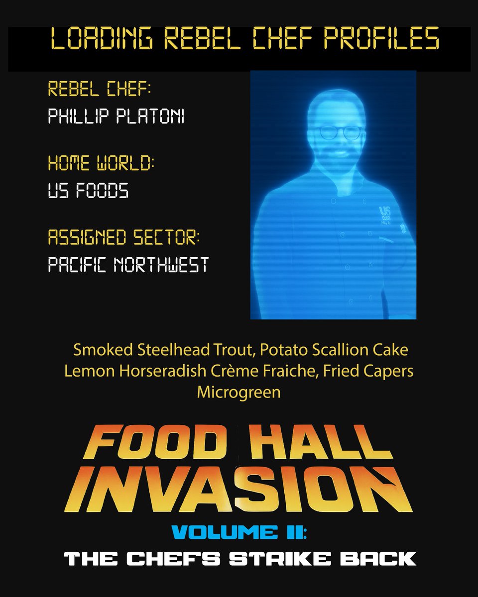 🔥 Chef Spotlight: Rebel Chef Phillip Platoni of <a href="/USFoods/">US Foods</a> 🔥

Prepare for a flavor explosion as Chef Phillip serves up Smoked Steelhead Trout with a Potato Scallion Cake, Lemon Horseradish Crème Fraiche, Fried Capers, and Microgreens. ✨

Tickets: FoodHallInvasionNWNC.org