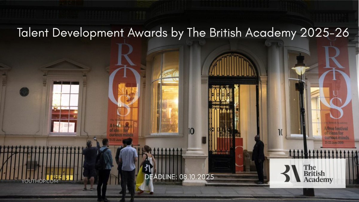 UK Researchers: Talent Development Awards 2026 🚀
💡 Up to £10k | 6–12 months
📚 Build skills in data science, digital humanities, languages &amp; more
🌍 Collaborate locally &amp; globally

Apply now: 
youthop.com/miscellaneous/…