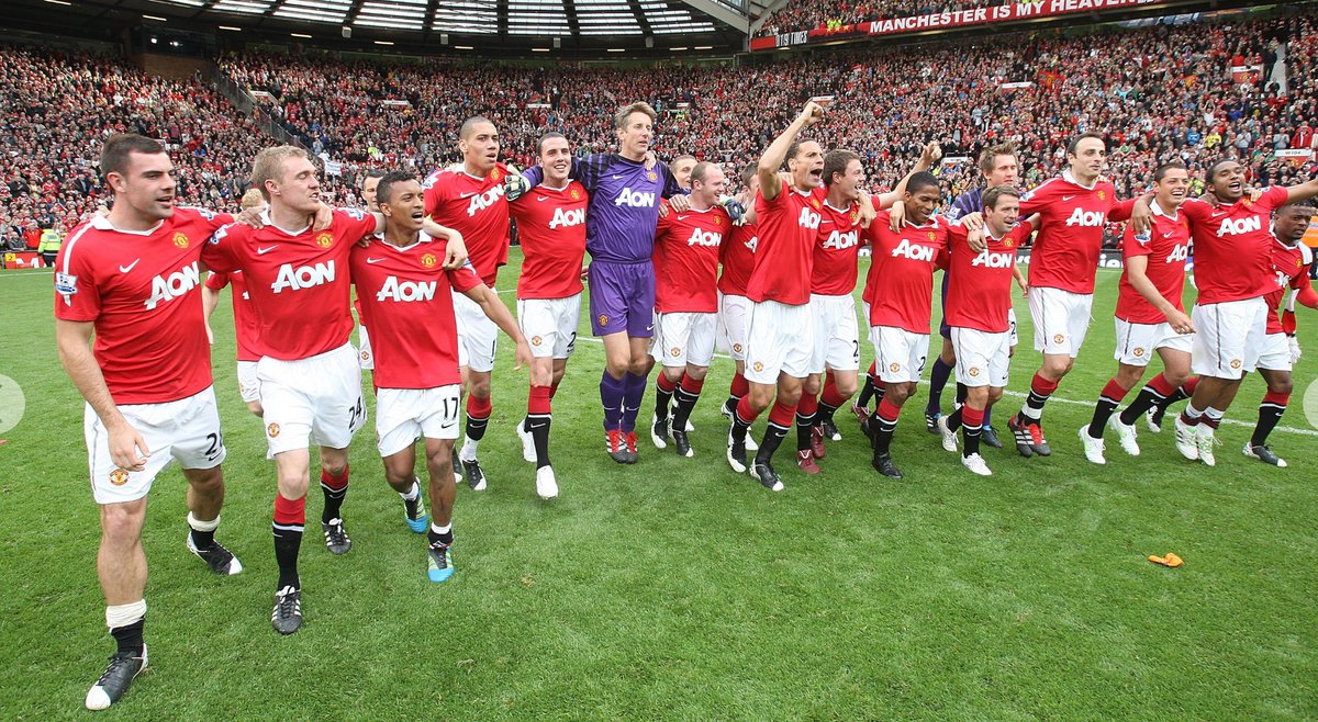Can you name all the players in this throwback photo? 🧠 #MUFC