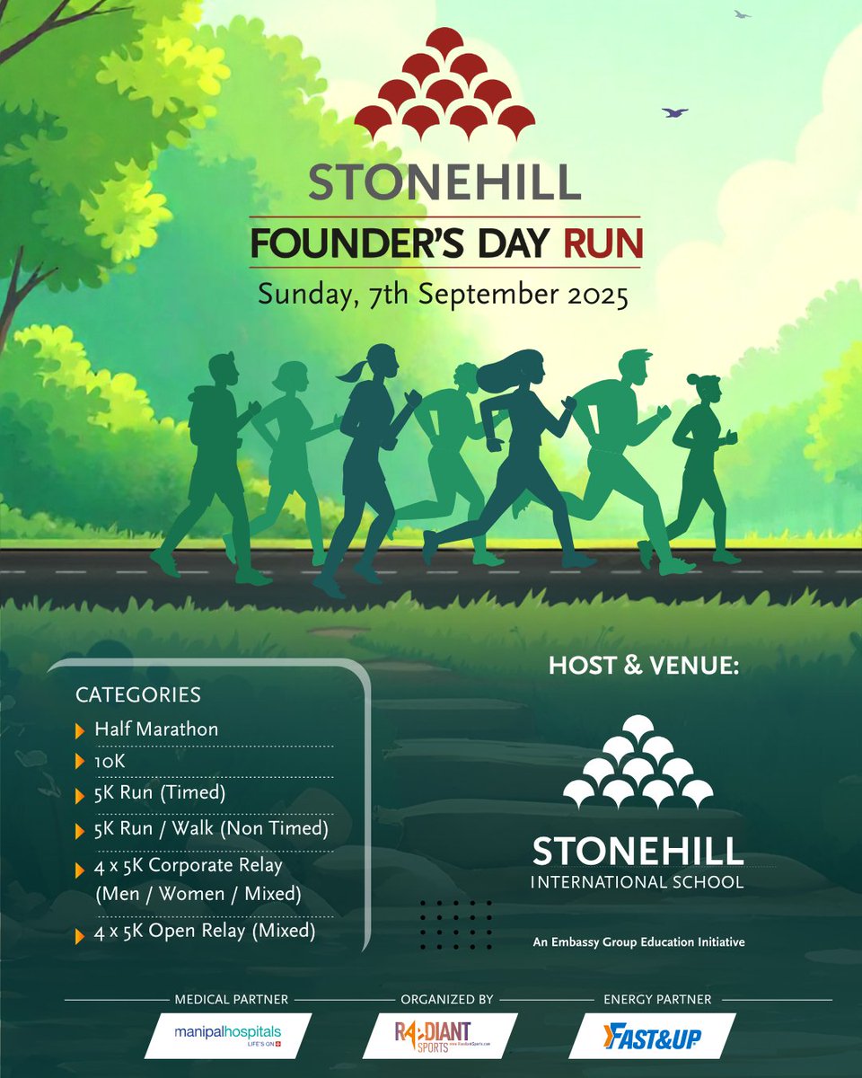 Lace up, stretch, and gear up! Our annual Founder’s Day Run is just around the corner, bringing the community together for a day of fitness and fun. Let’s celebrate health the Stonehill way; one stride at a time!
#StonehillInternationalSchool #FoundersDayRun