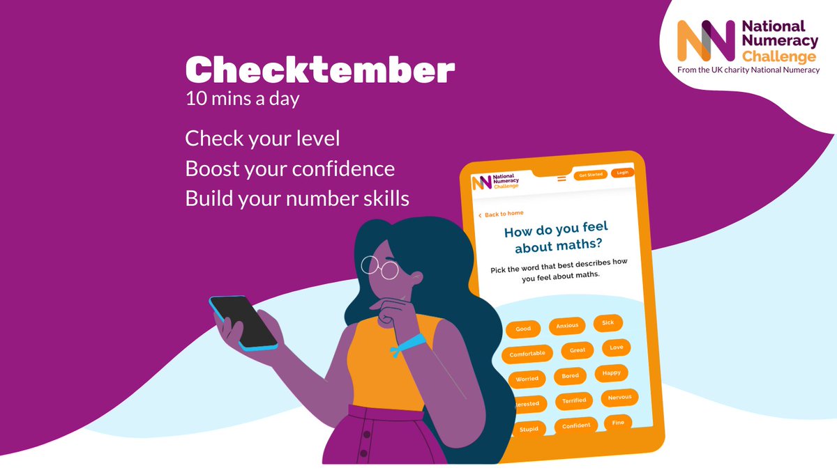 Greater Manchester Training Hub (@gmtrainhub) on Twitter photo Want to progress your career or boost confidence at work?
Just 10 minutes a day with <a href="/Nat_Numeracy/">National Numeracy</a> this #Checktember can improve your everyday maths.
Give it a go ๐ nationalnumeracy.org.uk/challenge Want to progress your career or boost confidence at work?
Just 10 minutes a day with <a href="/Nat_Numeracy/">National Numeracy</a> this #Checktember can improve your everyday maths.
Give it a go ๐ nationalnumeracy.org.uk/challenge