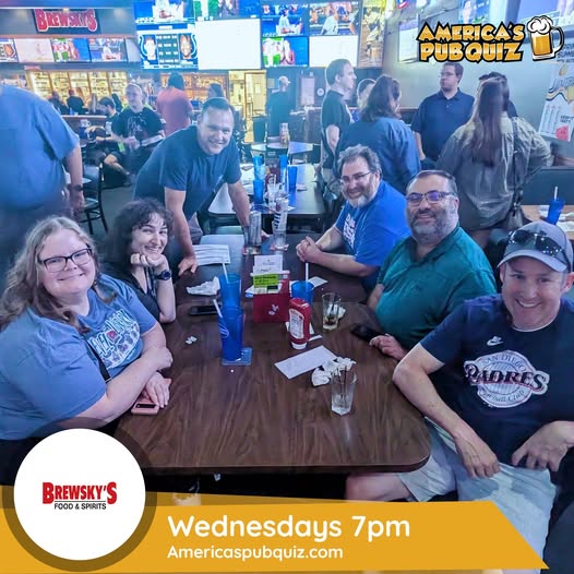 Trivia tonight at our Omaha, East Lincoln AND North Lincoln locations from 7-9pm with <a href="/americaspubquiz/">America's Pub Quiz</a>! Play individually or as a group. It's FREE and we've got prizes to give out.
#trivianight #pubtrivia #brewskysomaha #brewskyslincoln #sportsbar <a href="/americaspubquiz/">America's Pub Quiz</a>
