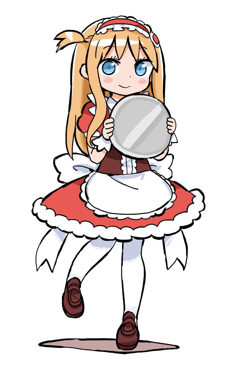 「メイドさんのザクロ #ひっこみゅ〜ず」|サンカクヘッドのイラスト