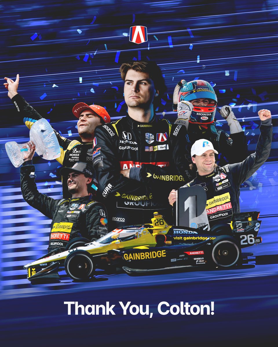 What a ride it’s been. 116 starts, 9 wins, 16 poles, 40 top fives, 64 top tens and so many memories. Thank you, Colton Herta 💛  

We’ll be cheering you on in this next chapter 💪