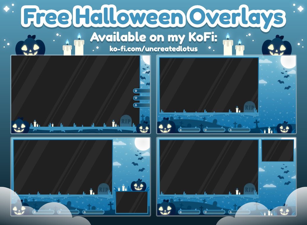 💙🦇 FREE HALLOWEEN ASSETS 🦇💙

I made another set of free overlays for Halloween!!! 
༉‧₊˚🕯️🖤❀༉‧₊˚. [¬º-°]¬

| #VTuberAssets #VTuber #VTubers |