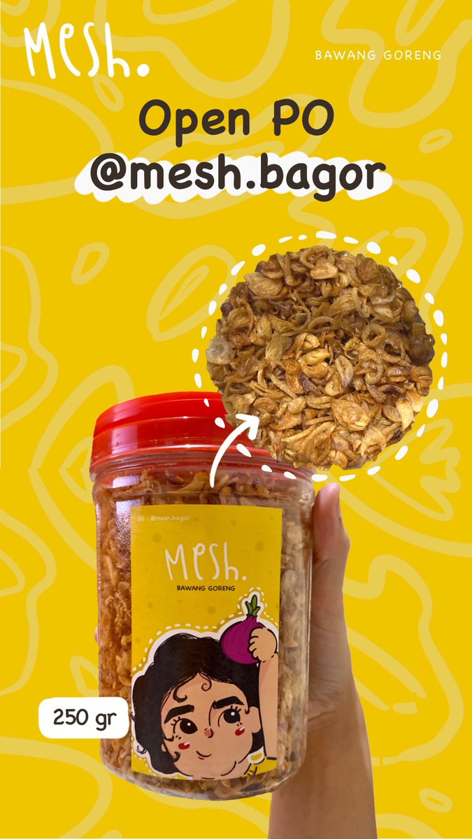 ajengnrz's tweet photo. Hi Warga Bali! Aku mau open PO bawang goreng nih! Super gurih, renyah, no campuran, rasa bawang aseliiiiii. Gabakal nyesel deh wajib cobainnn hihi https://t.co/Aoc00Q4vCC