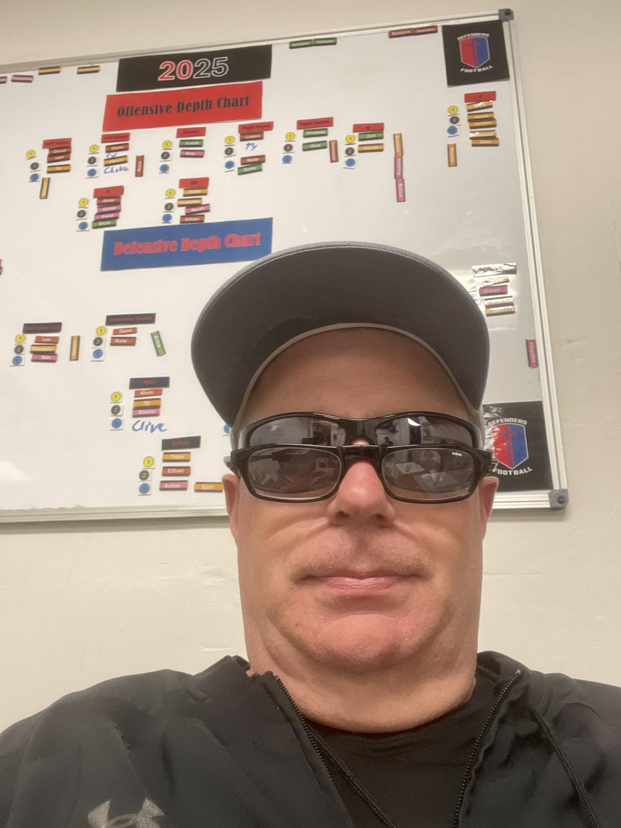 So last week when wearing my sunglasses I had to have my QB read the script as it was small font. No more game changer. 🤣 signs you are the old coach. 
#HSFBCoach