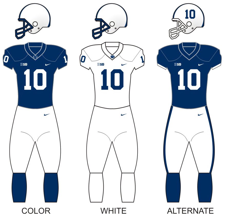 This is Penn State’s Nike uniforms. 

I’m sure moving to Adidas will be a huge loss lol.