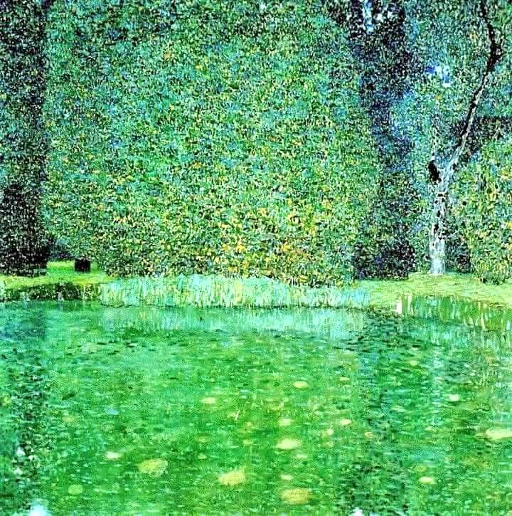 Gustav Klimt, The Pond in the Castle Kammer on Attersee Lake