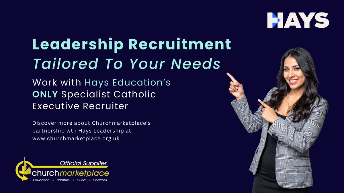Leadership Recruitment in Catholic Education can be complex 
Our trusted supplier, Hays Leadership is here to help!

✔Proactive headhunting program
✔Wide candidate network
✔Tailored to Catholic education

💡Include Hays in your 3 quotes!

#CatholicEducation #SchoolLeadership