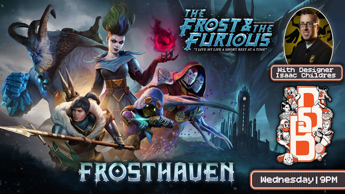 BramBeardGaming (@brambeardgaming) on Twitter photo TONIGHT | 9pm Eastern - It's back to <a href="/PlayFrosthaven/">Frosthaven</a> with designer <a href="/IsaacChildres/">Isaac Childres</a>, as our party "The Frost & The Furious" lives our lives a short rest at a time. Who will make a near fatal move tonight? Drop by and find out!
<a href="/ArcGames/">Arc Games</a> <a href="/Cephalofair/">Cephalofair Games</a>
twitch.tv/brambeardgaming TONIGHT | 9pm Eastern - It's back to <a href="/PlayFrosthaven/">Frosthaven</a> with designer <a href="/IsaacChildres/">Isaac Childres</a>, as our party "The Frost & The Furious" lives our lives a short rest at a time. Who will make a near fatal move tonight? Drop by and find out!
<a href="/ArcGames/">Arc Games</a> <a href="/Cephalofair/">Cephalofair Games</a>
twitch.tv/brambeardgaming