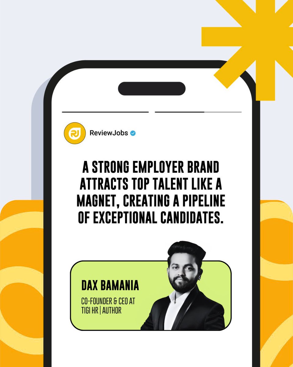 ReviewJobsUS's tweet photo. A strong employer brand pulls talent.
Prove it with authentic employee reviews—then show that proof where candidates look.
➡️ https://t.co/2pqUi2xxEU
#EmployerBrand #Hiring #HR https://t.co/LDZmVuPOub