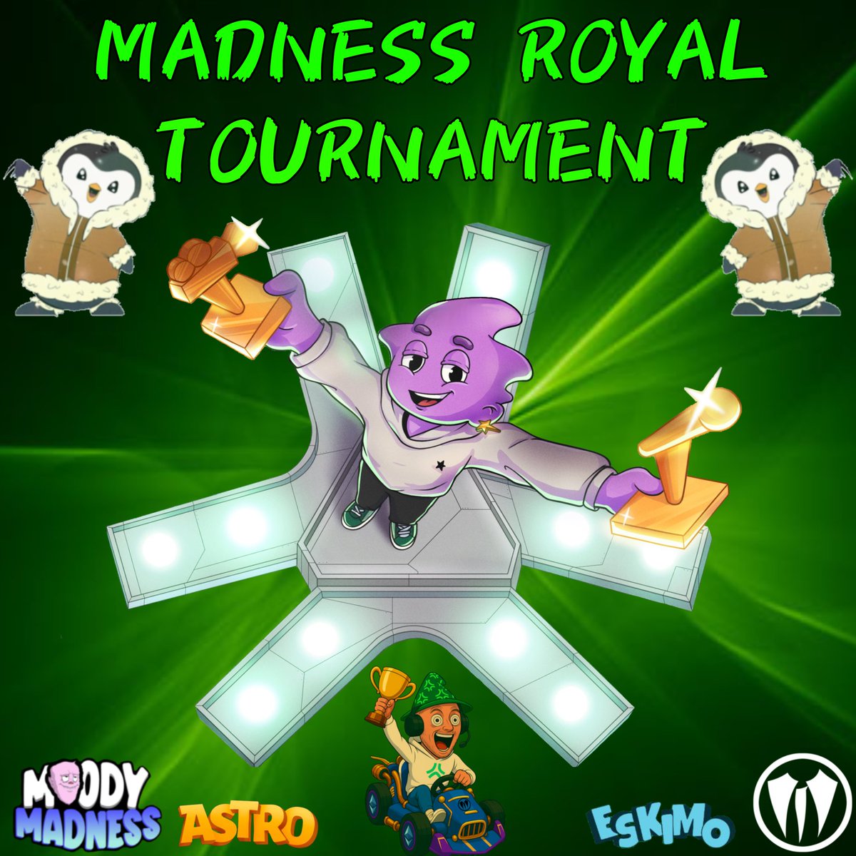 🏁Madness Royal Tournament – Eighth Edition🏁

Tomorrow is the day of our big weekly tournament, but with a small time adjustment to match the current ranked mode schedule👀

This week we have amazing prizes sponsored by Astroverse and Eskimo💚

🎁We’ll also have some giveaways