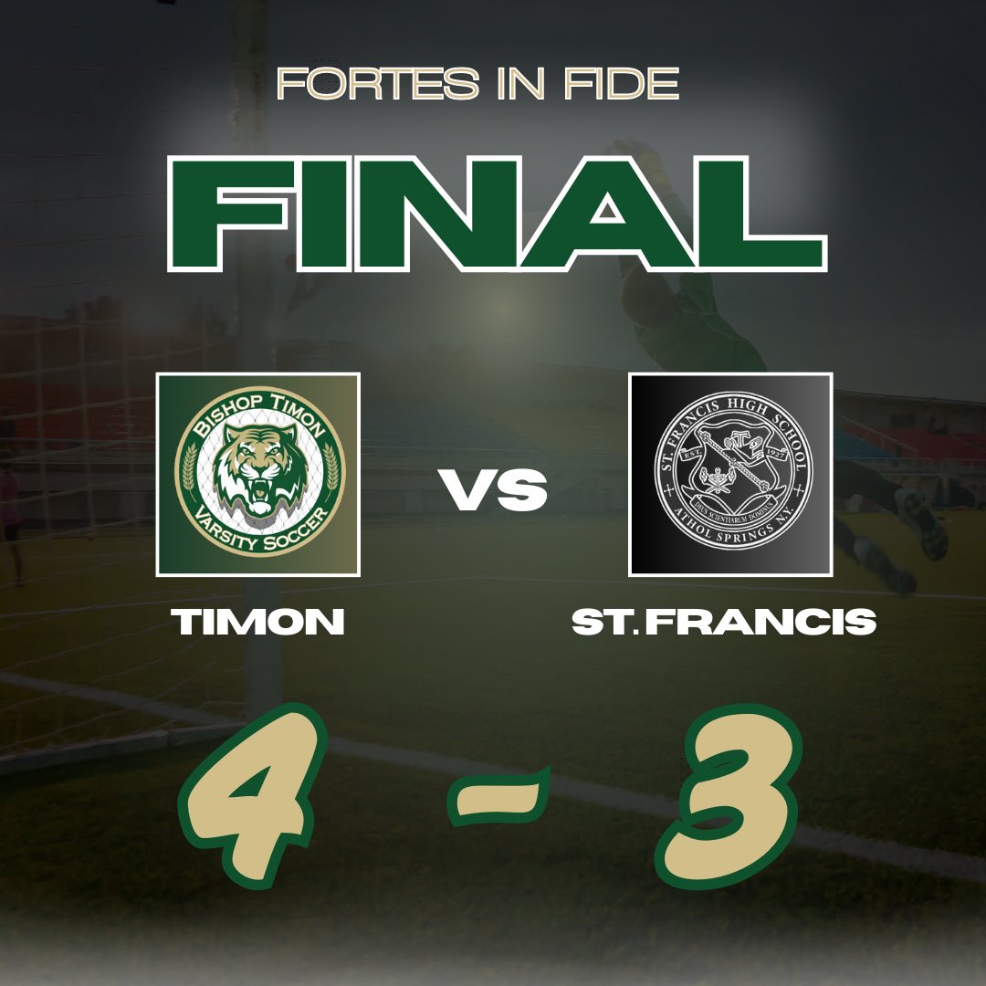 Timon Soccer improves to 2-0 with a thrilling 4-3 victory over St. Francis last night!

Down 3-1 with 8 minutes to play, the Tigers roared back as Mousa Elmouss ‘28 and Joshua Galligan added two goals each to complete the comeback.

Go Tigers!