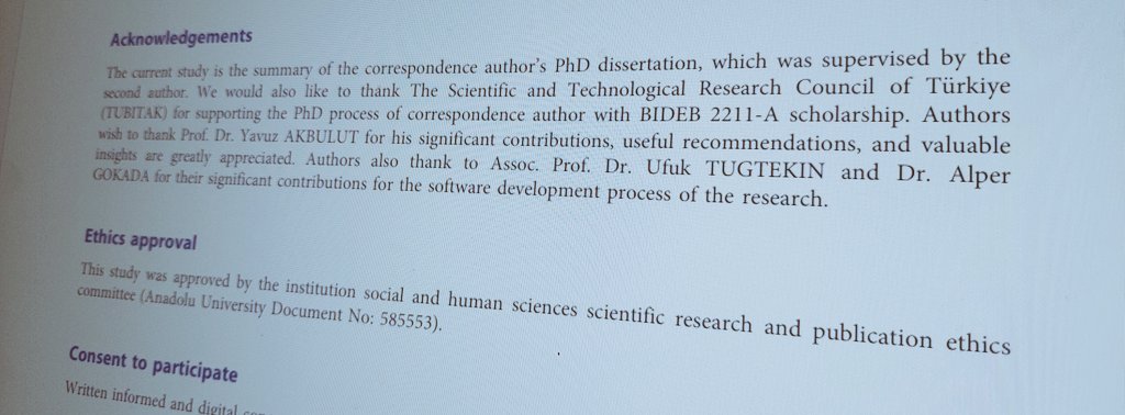 It's crucial for a researcher to not only be the author, but also to have contributed to the accomplishment of qualified study. Being included in the acknowledgements section with such illustrious individuals made me extremely proud! Congratulations <a href="/BarutTugtekin/">Esra Barut Tuğtekin</a> ! WHAT'S NEXT?