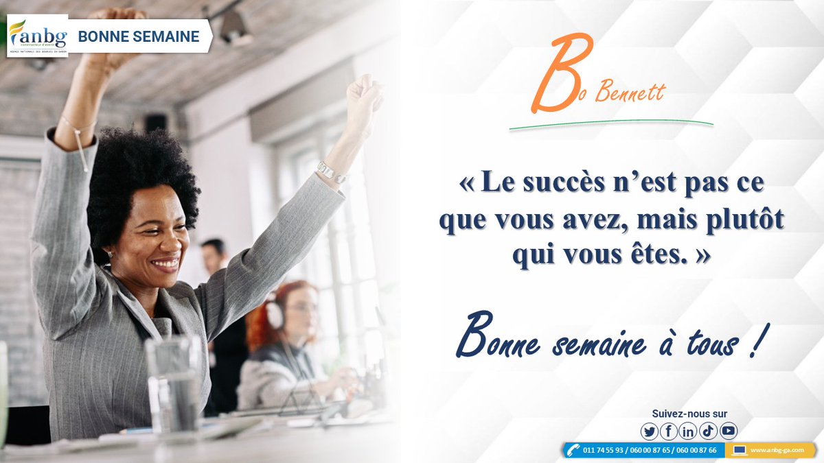 [Bonne semaine]🔔

📱060008765 / 060008766 📞 011745593

Rejoignez notre chaîne WhatsApp :
🔗 whatsapp.com/channel/0029Va…

#ANBG
#anbggabon
